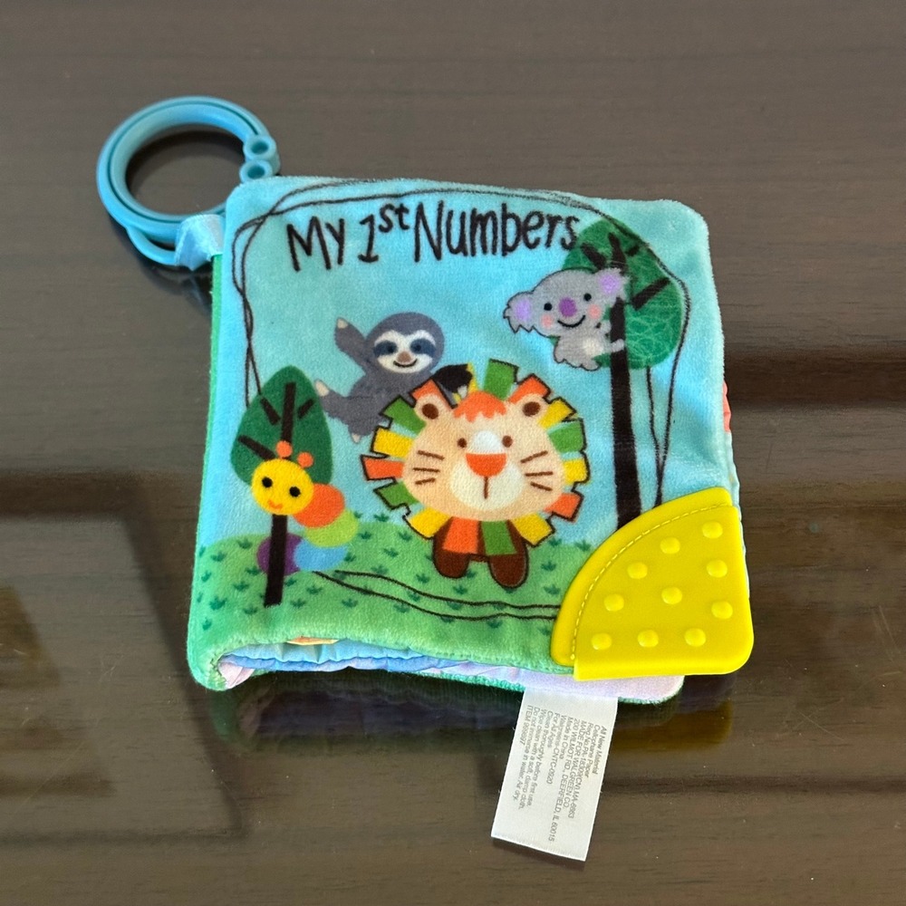 Moon‎ and Stars My 1st Numbers Soft Fabric Baby Activity Book Teether & Clip